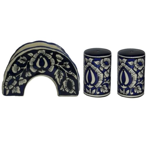 Mughal Design Salt & Pepper Shaker & Napkin Holder