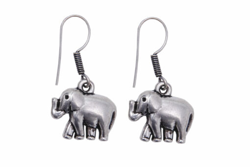 Hanging Elephant Shape Earring, Premium German Silver.