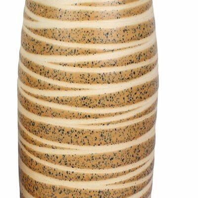 Handcrafted Flower Vase in Cylindrical Shape Ribbed Design