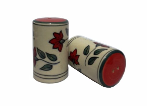 Buy Red Flowered Salt & Pepper Shaker Set Of 2