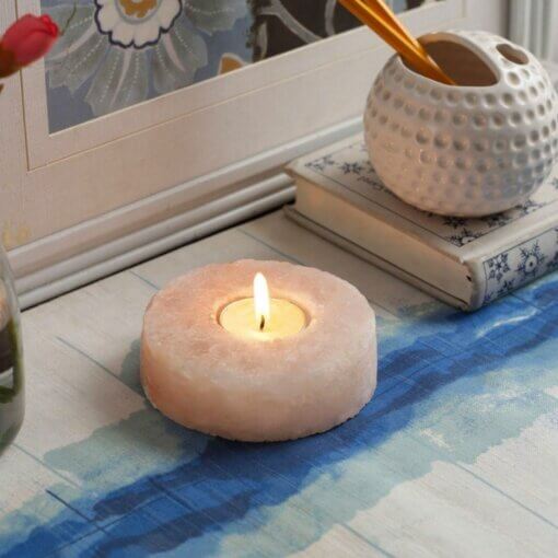 Rocksalt Tea Light for Healing & Positive Energy