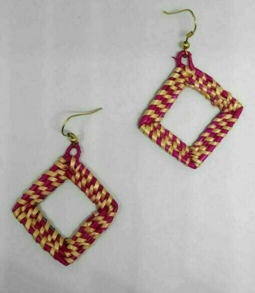 Indian Handcrafted Jute Earrings Jewelry Ear Drops