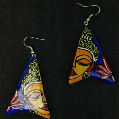 Handmade Triangle Clay Earrings