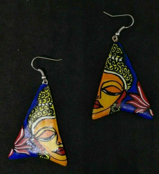 Handmade Triangle Clay Earrings