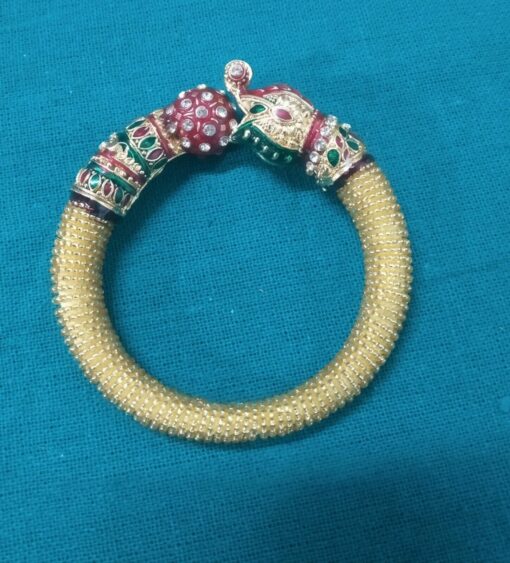 Kundan Meenakari Beads Bracelet Bangle Band