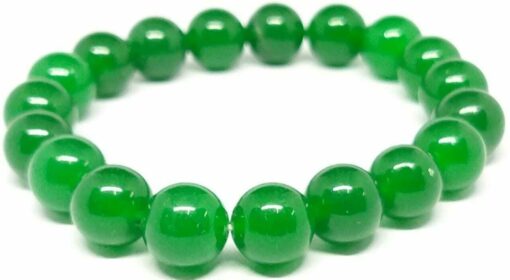 Green Jade Bracelet 7mm Gemstone Beads Men Women Gift