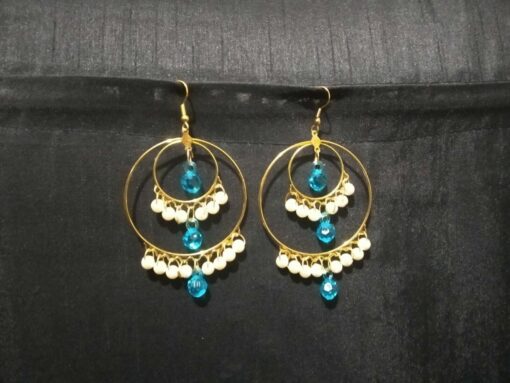 Handcrafted Crystal Brass Earring