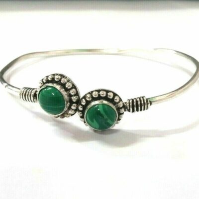 Handmade Green Jade Lava Turquoise Bracelet