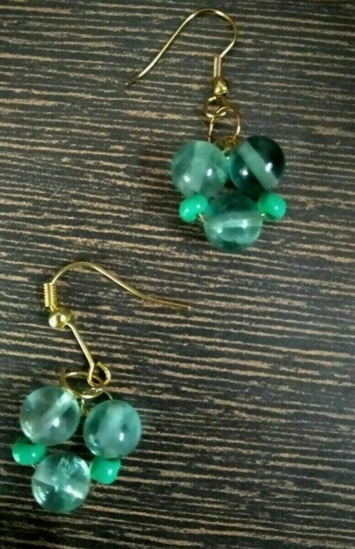 Handcrafted Green Jade Earrings