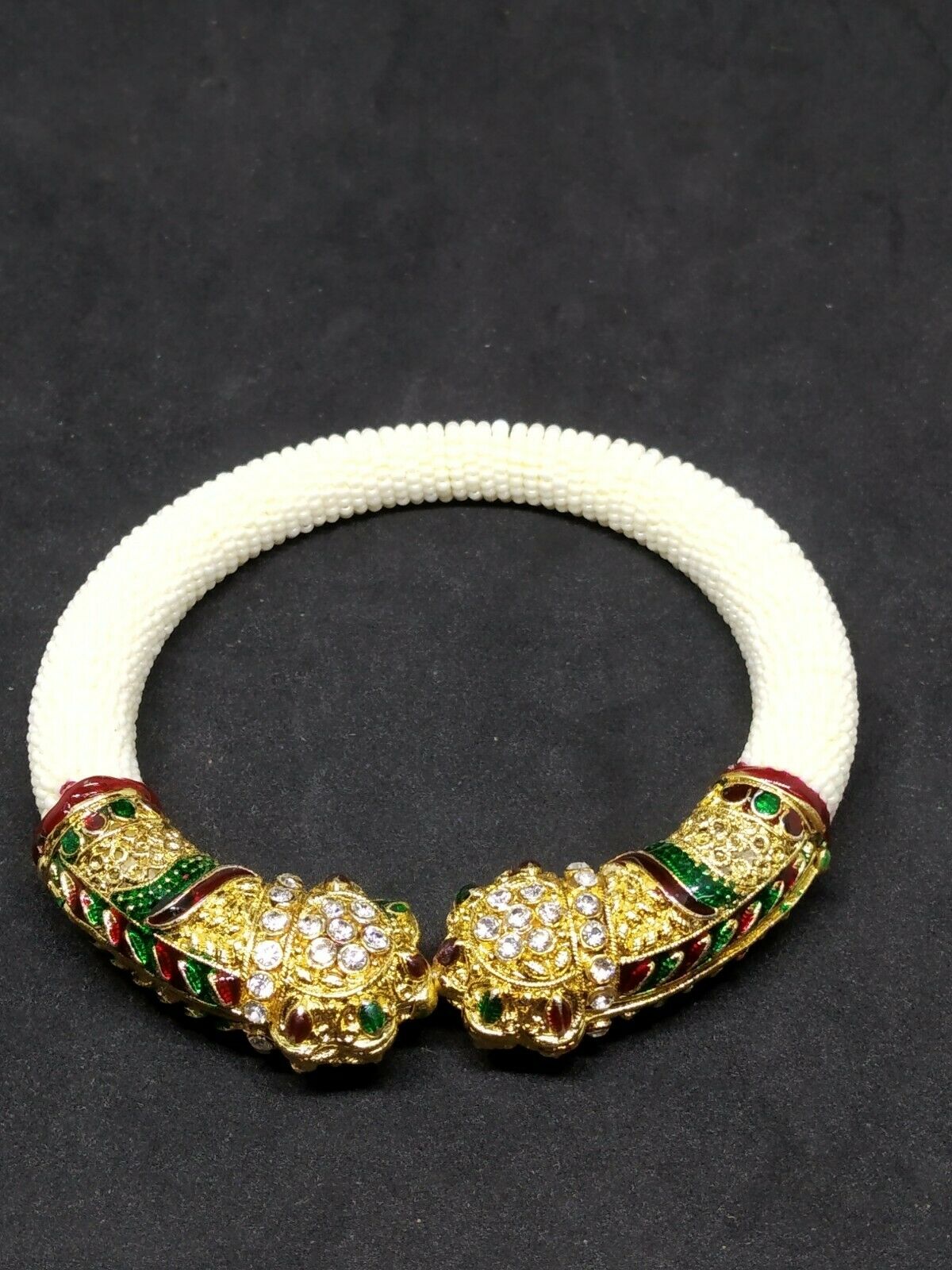 925 Sterling silver Traditional cultural design meenakari (color enamel )bangles  bracelet brides trendy style jewelry from india nba362 | TRIBAL ORNAMENTS