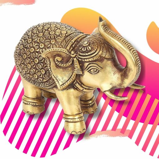 Handcrafted Brass Elephant Statue for Decoration