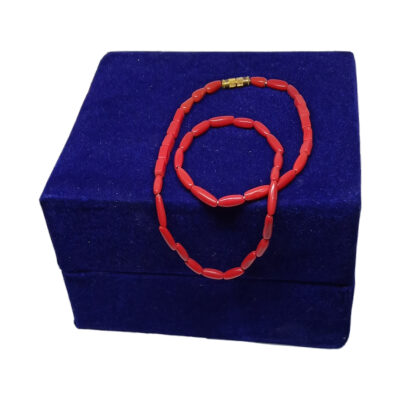 10mm Red Coral Reiki Healing Yoga Beads Necklace For Women