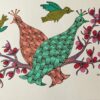Handmade Peacock Pair Gond Art Painting On Paper.