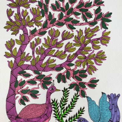 Handmade Masterpiece Of Gond Art For Wall Decor Gift.