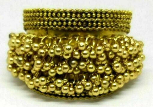 Handcrafted Bracelet Bangle Cuff Small Bells Jewelry Gift Women Brass Gold Steel
