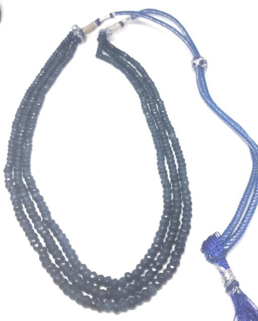 Buy Hyderabadi Blue Pearl Three Layers Necklace Online