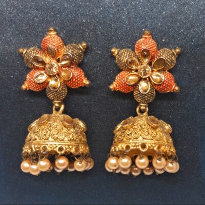 Classic Handmade Multicolor Pearl Earring Jhumka Jewelry