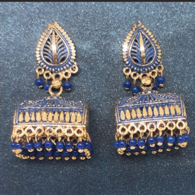 Buy Antique Handmade Blue Pearl Earring Jhumka Online.