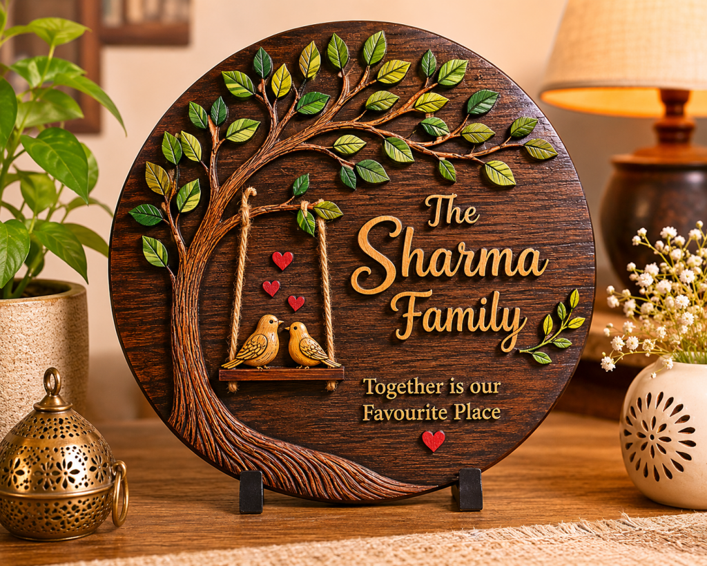 Personalized handmade gift crafted with traditional Indian artistry