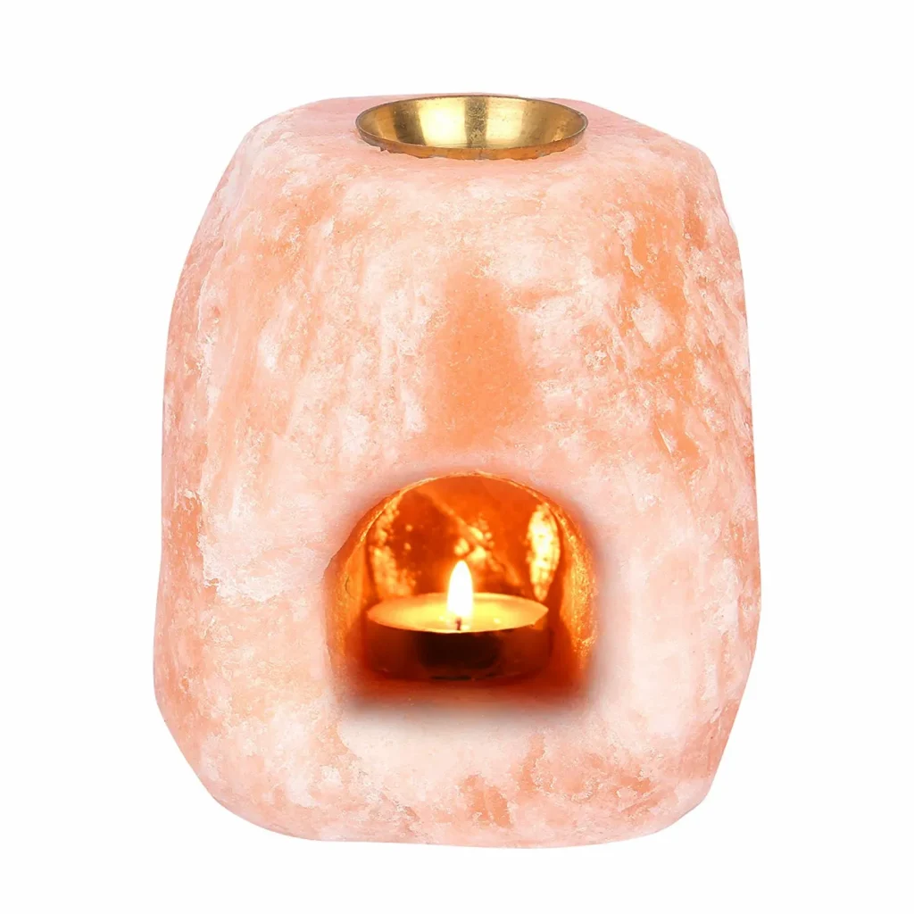 Handcrafted Himalayan salt aroma lamp for peaceful home décor