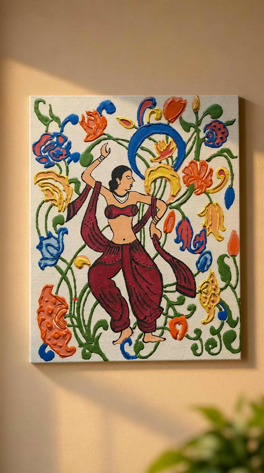 handmade-indian-painting-on-canvas.jpg Handmade Indian Painting on Canvas