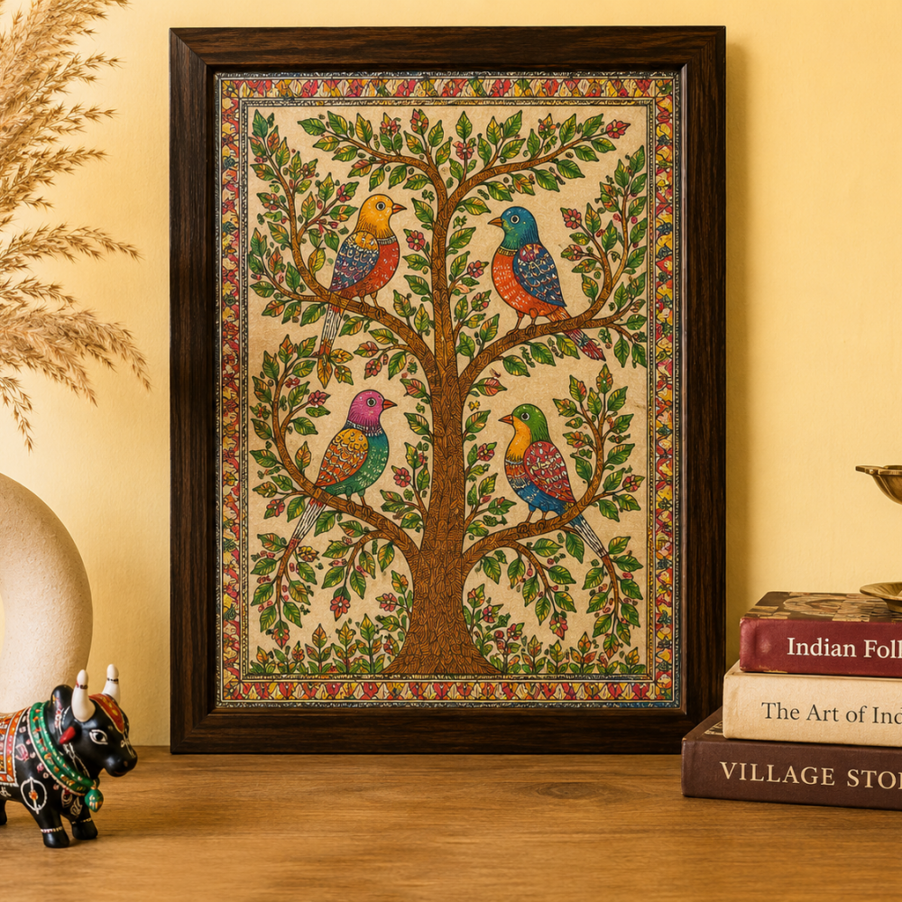 Traditional Indian folk art painting handmade by skilled artisans